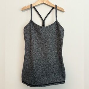 Lululemon Tank Heathered Black/White Size 6